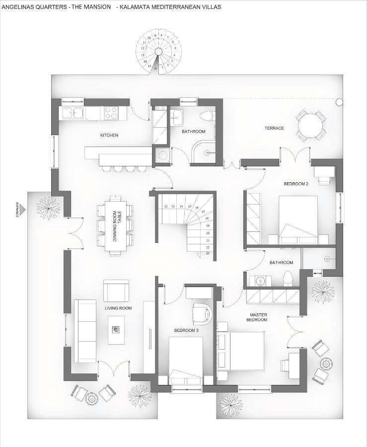 Angelinas Quarters - Kalamata Mediterranean Villas المظهر الخارجي الصورة